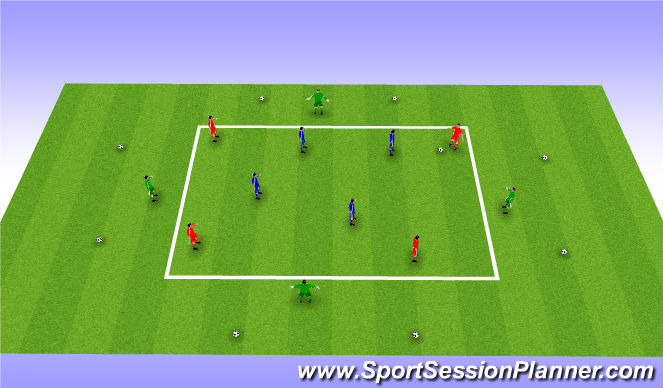 Football/Soccer Session Plan Drill (Colour): Expanded Small sided Posession