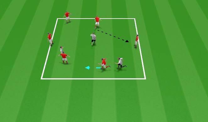Football/Soccer Session Plan Drill (Colour): Rondo  
