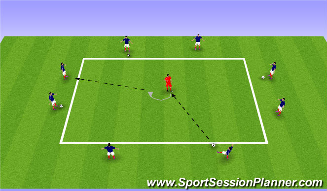 Football/Soccer Session Plan Drill (Colour): Warm up