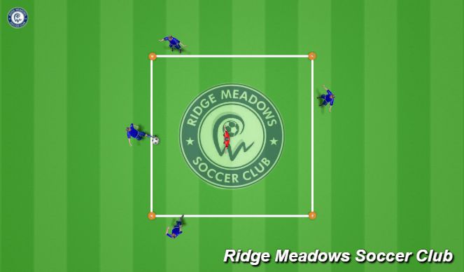Football/Soccer Session Plan Drill (Colour): Basic Rondo with Coaching Points
