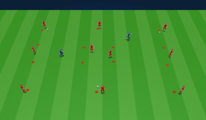 Football/Soccer Session Plan Drill (Colour): Opposed