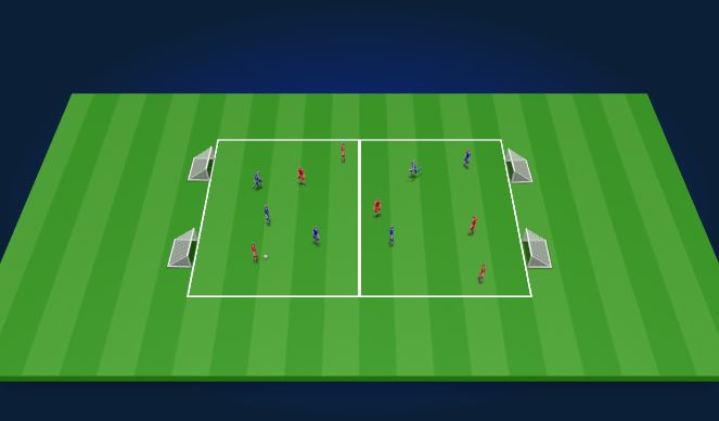 Football/Soccer Session Plan Drill (Colour): Small Sided Game - End Zones