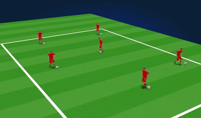 Football/Soccer Session Plan Drill (Colour): Warm up