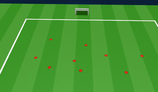 Football/Soccer Session Plan Drill (Colour): 10 min ball mastery warm up