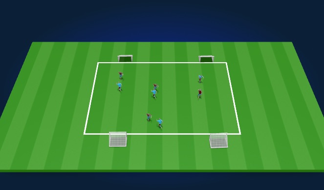 Football/Soccer Session Plan Drill (Colour): 1v1