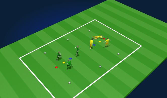 Football/Soccer Session Plan Drill (Colour): Warm Up