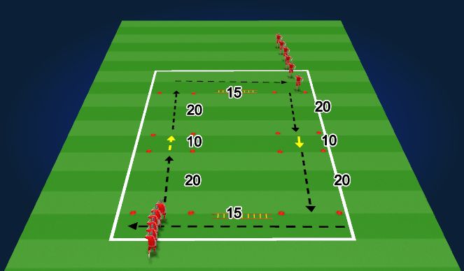 Football/Soccer Session Plan Drill (Colour): Aerobic