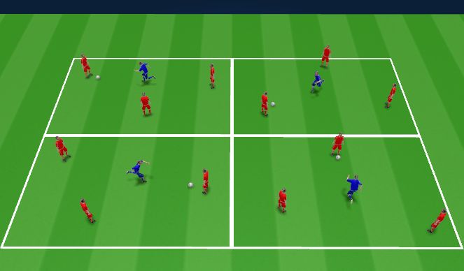 Football/Soccer Session Plan Drill (Colour): 3v1