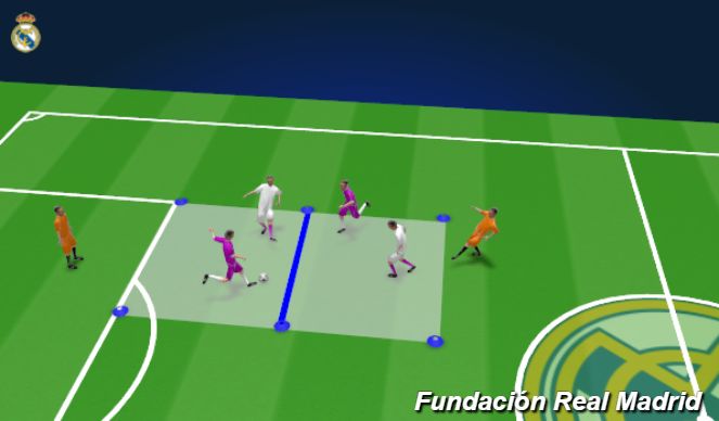 Football/Soccer Session Plan Drill (Colour): TASK 1: SMALL SIDE GAME - SWITCH THE GAME