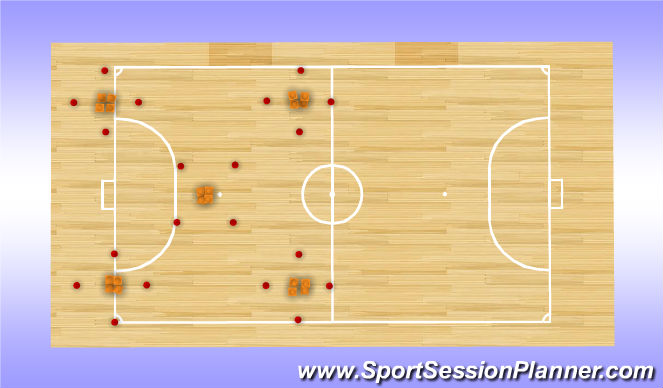 Futsal Session Plan Drill (Colour): Five Boro Half