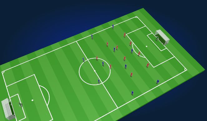 Football/Soccer Session Plan Drill (Colour): 11V11 