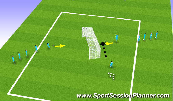 Football/Soccer Session Plan Drill (Colour): Headers and Volleys