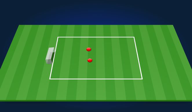 Football/Soccer Session Plan Drill (Colour): 1v1 shooting game
