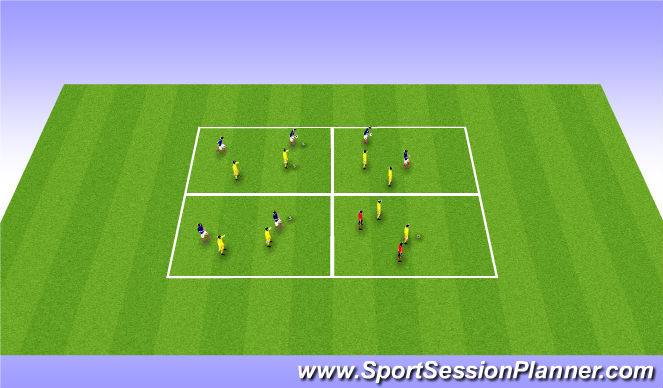Football/Soccer Session Plan Drill (Colour): Warm Up