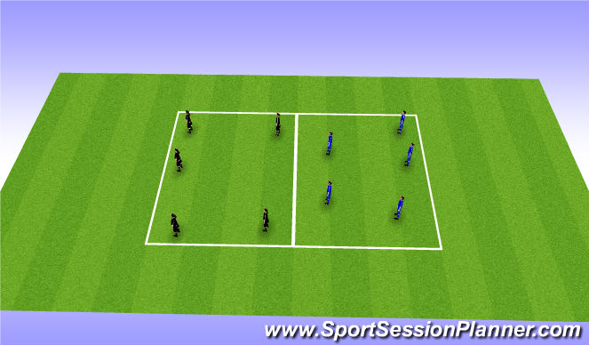 Football/Soccer Session Plan Drill (Colour): Transitional Possession