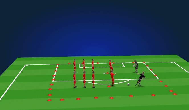 Football/Soccer Session Plan Drill (Colour): Control Queue 