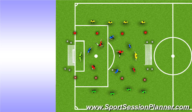 Football/Soccer Session Plan Drill (Colour): Cone Game
