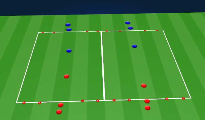 Football/Soccer Session Plan Drill (Colour): 1v1 fun tag game