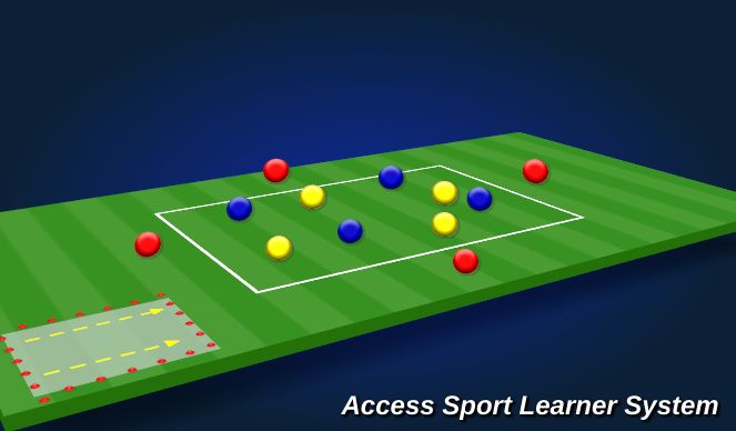 Football/Soccer Session Plan Drill (Colour): warm up 