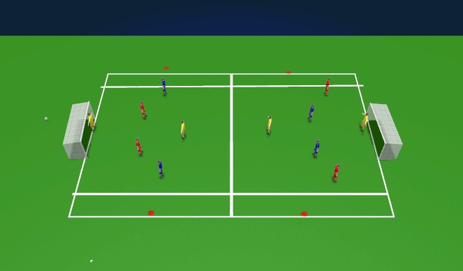 Football/Soccer Session Plan Drill (Colour): Small sided game: Attacking the final third