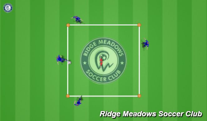 Football/Soccer Session Plan Drill (Colour): Basic Rondo
