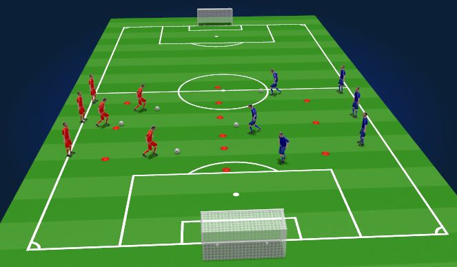 Football/Soccer Session Plan Drill (Colour): Progression 2