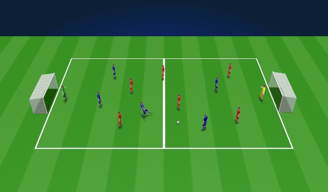 Football/Soccer Session Plan Drill (Colour): SSG - Conditioned Game