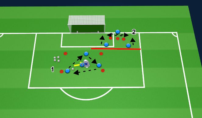 Football/Soccer Session Plan Drill (Colour): Soojendus