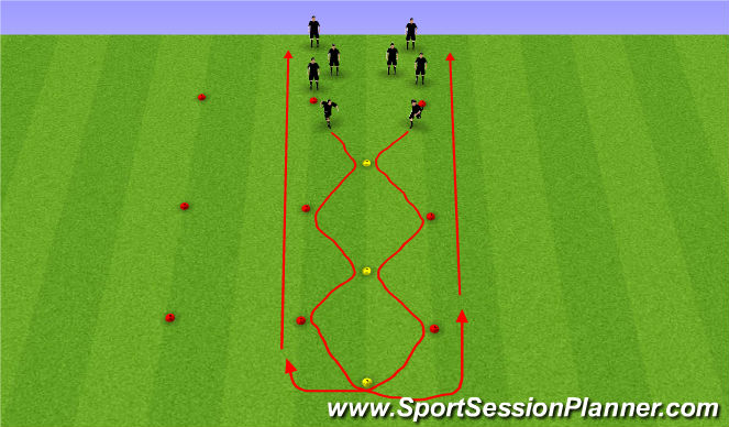 Football/Soccer Session Plan Drill (Colour): Dynamic running