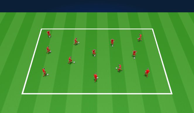 Football/Soccer Session Plan Drill (Colour): Warm Up