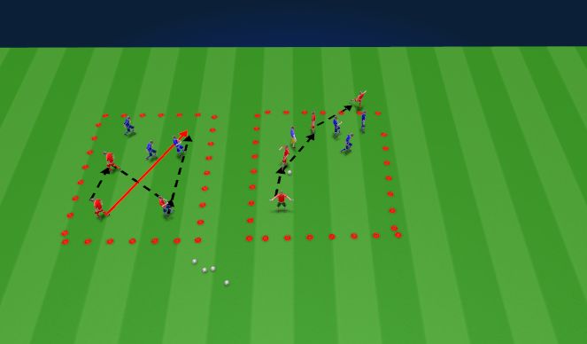 Football/Soccer Session Plan Drill (Colour): Handball