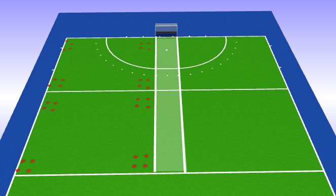Hockey Session Plan Drill (Colour): Squares Game 4v4