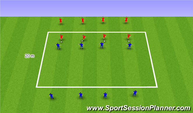 Football/Soccer Session Plan Drill (Colour): Warm up