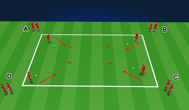 Football/Soccer Session Plan Drill (Colour): RWB (Skill 1)