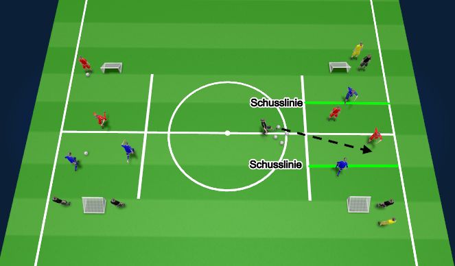 Football/Soccer Session Plan Drill (Colour): Aktivierungsspiel 2vs1 und 2vs1+1 Balldieb