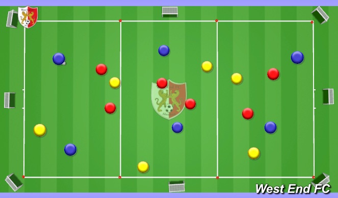 Football/Soccer Session Plan Drill (Colour): Counter Pressing 1