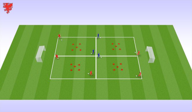 Football/Soccer Session Plan Drill (Colour): Technical