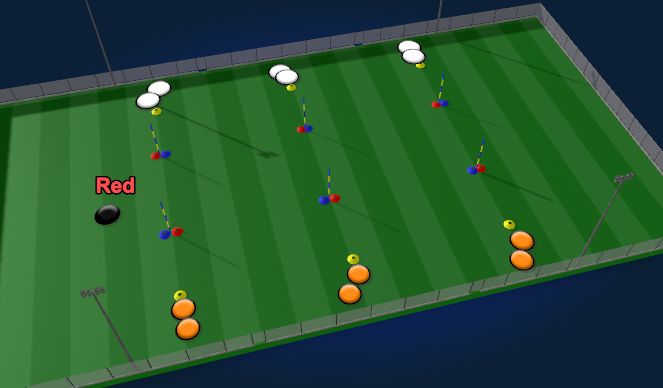 Football/Soccer Session Plan Drill (Colour): Agility & Reaction