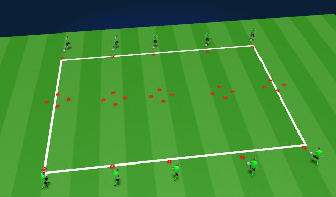 Football/Soccer Session Plan Drill (Colour): Ball Mastery Warmup