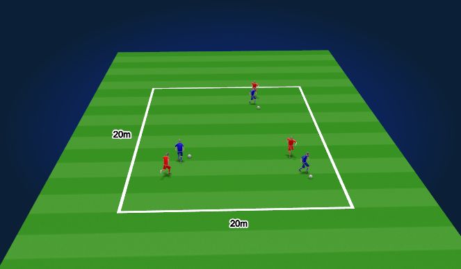 Football/Soccer Session Plan Drill (Colour): Warm Up (10min)