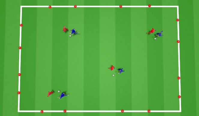 Football/Soccer Session Plan Drill (Colour): Skilled Dribbling Practice
