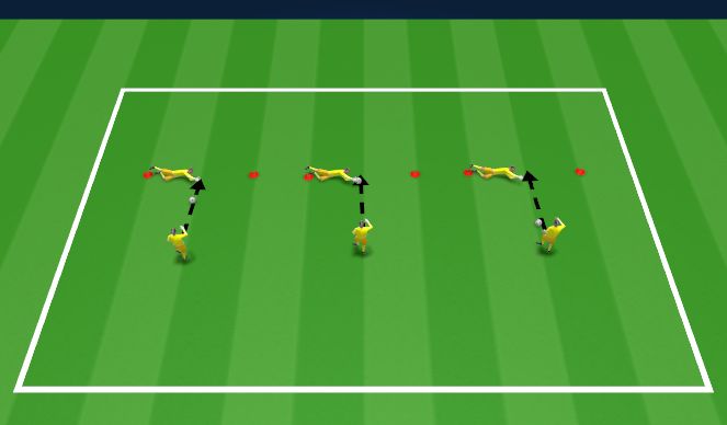 Football/Soccer Session Plan Drill (Colour): Low diving technique