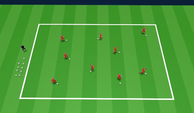 Football/Soccer Session Plan Drill (Colour): Arrival Activity/ Warm Up
