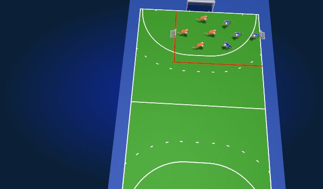 Hockey Session Plan Drill (Colour): Mini game 2