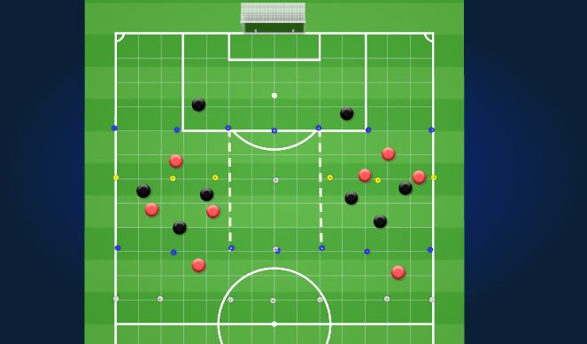Football/Soccer Session Plan Drill (Colour): Echauffement 
