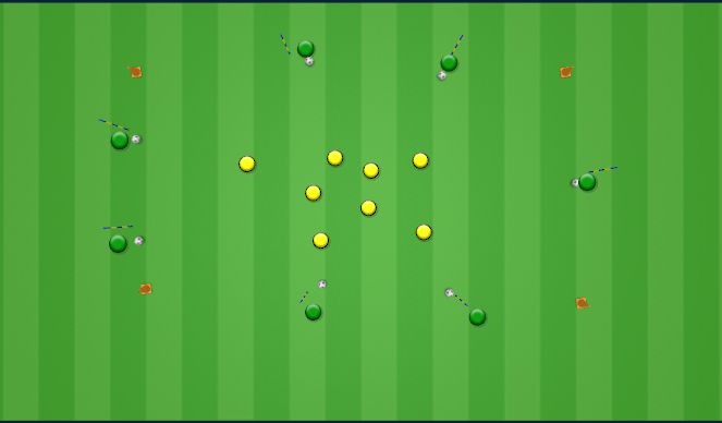 Football/Soccer Session Plan Drill (Colour): Warm Up