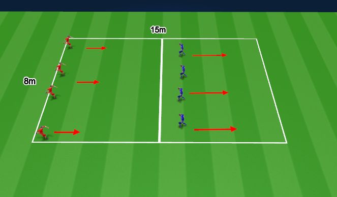 Football/Soccer Session Plan Drill (Colour): Warm up : Transitional movements (5-10mins)