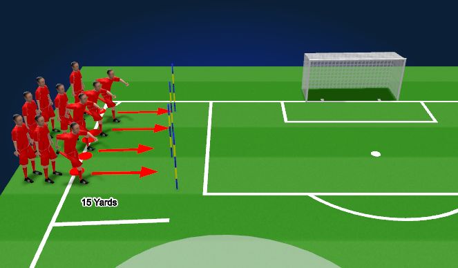 Football/Soccer Session Plan Drill (Colour): Warm up Dynamic & Static Stretching