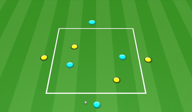 Football/Soccer Session Plan Drill (Colour): Rondo 2v2+2