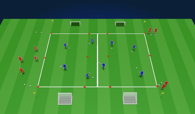 Football/Soccer Session Plan Drill (Colour): Group Fitness